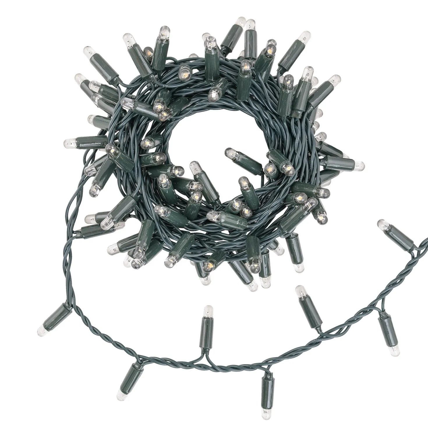 Catena Connect ProLine 36V, 5 m, 100 maxiled bianco caldo, cavo verde, prolungabile