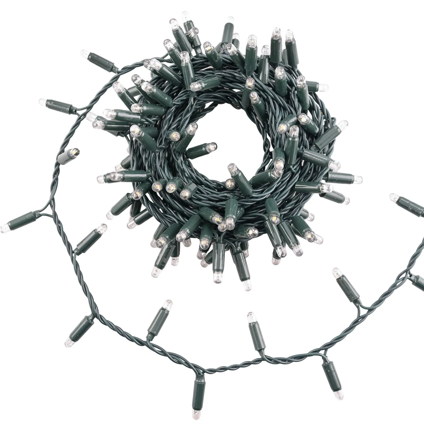 Catena Connect ProLine 36V, 8 m, 160 maxiled bianco caldo, cavo verde, prolungabile