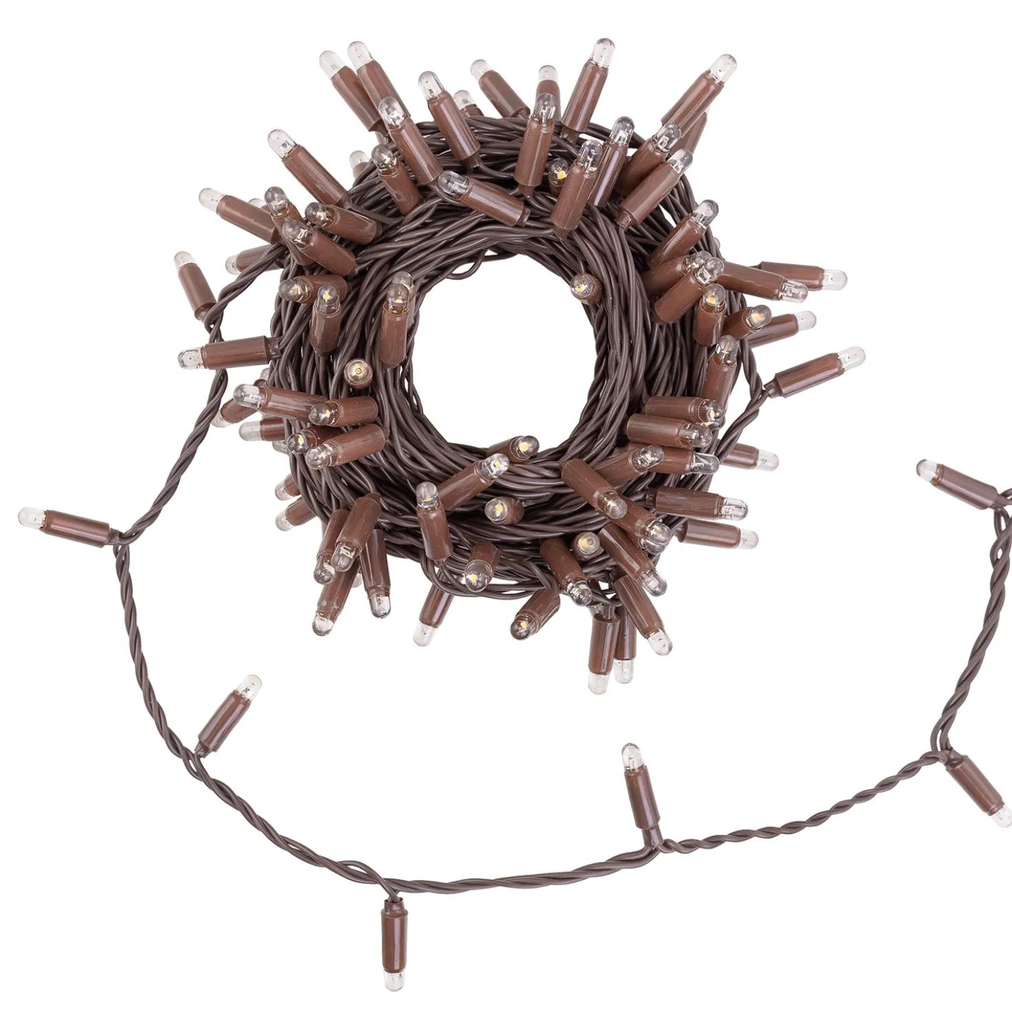Catena Connect ProLine 36V, 12 m, 120 maxiled bianco caldo, cavo marrone, prolungabile