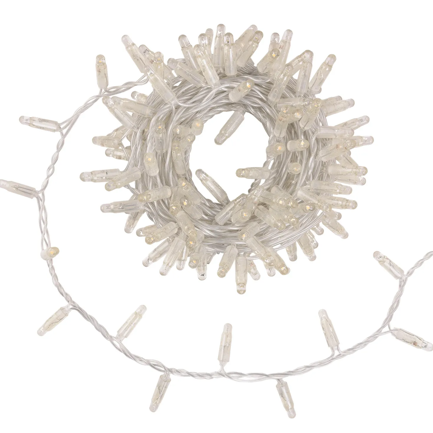 Catena Connect ProLine 36V, 8 m, 160 maxiled bianco caldo, cavo trasparente, prolungabile