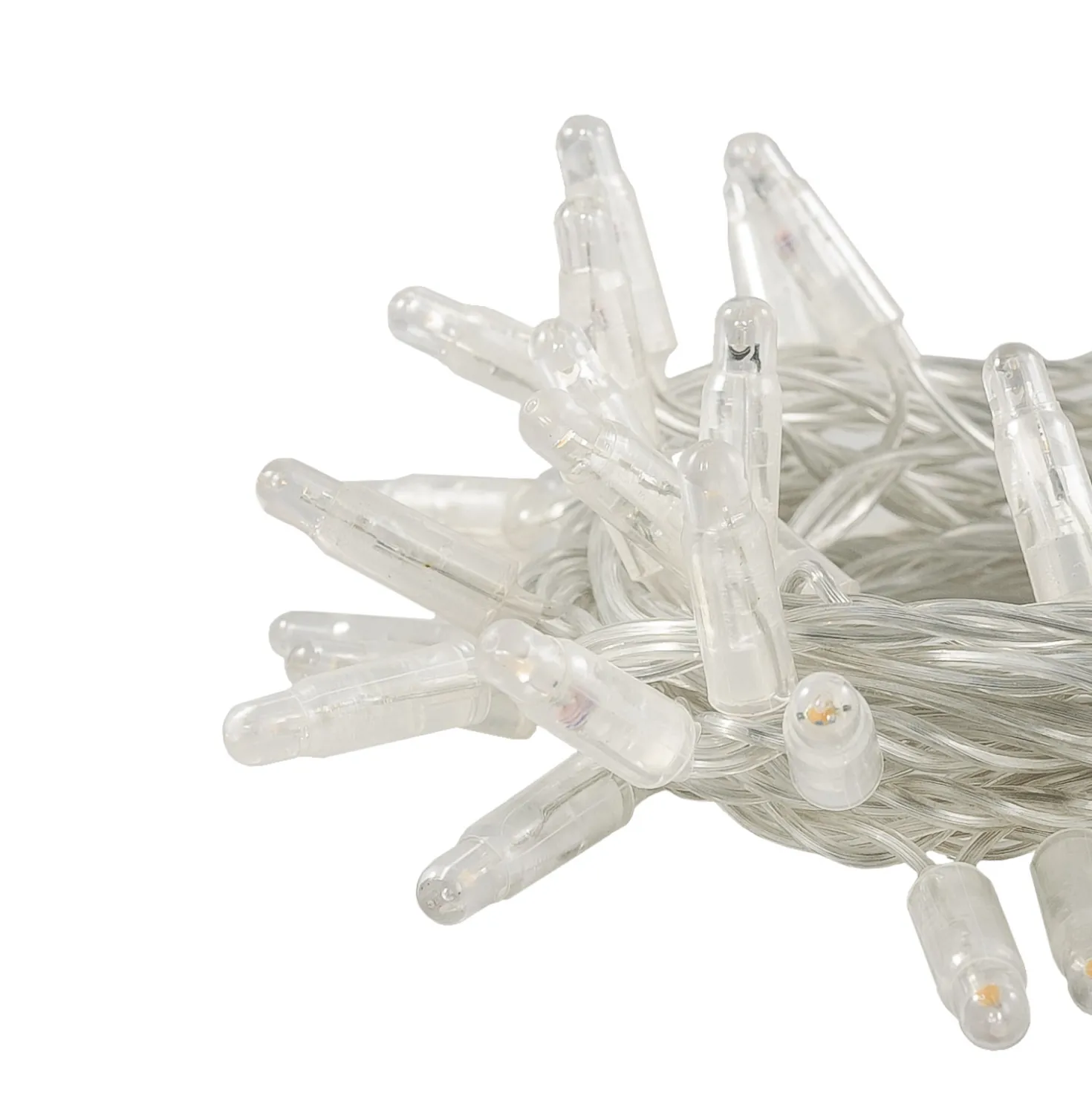 Catena Connect ProLine 36V, 8 m, 80 maxiled bianco caldo, cavo trasparente, prolungabile