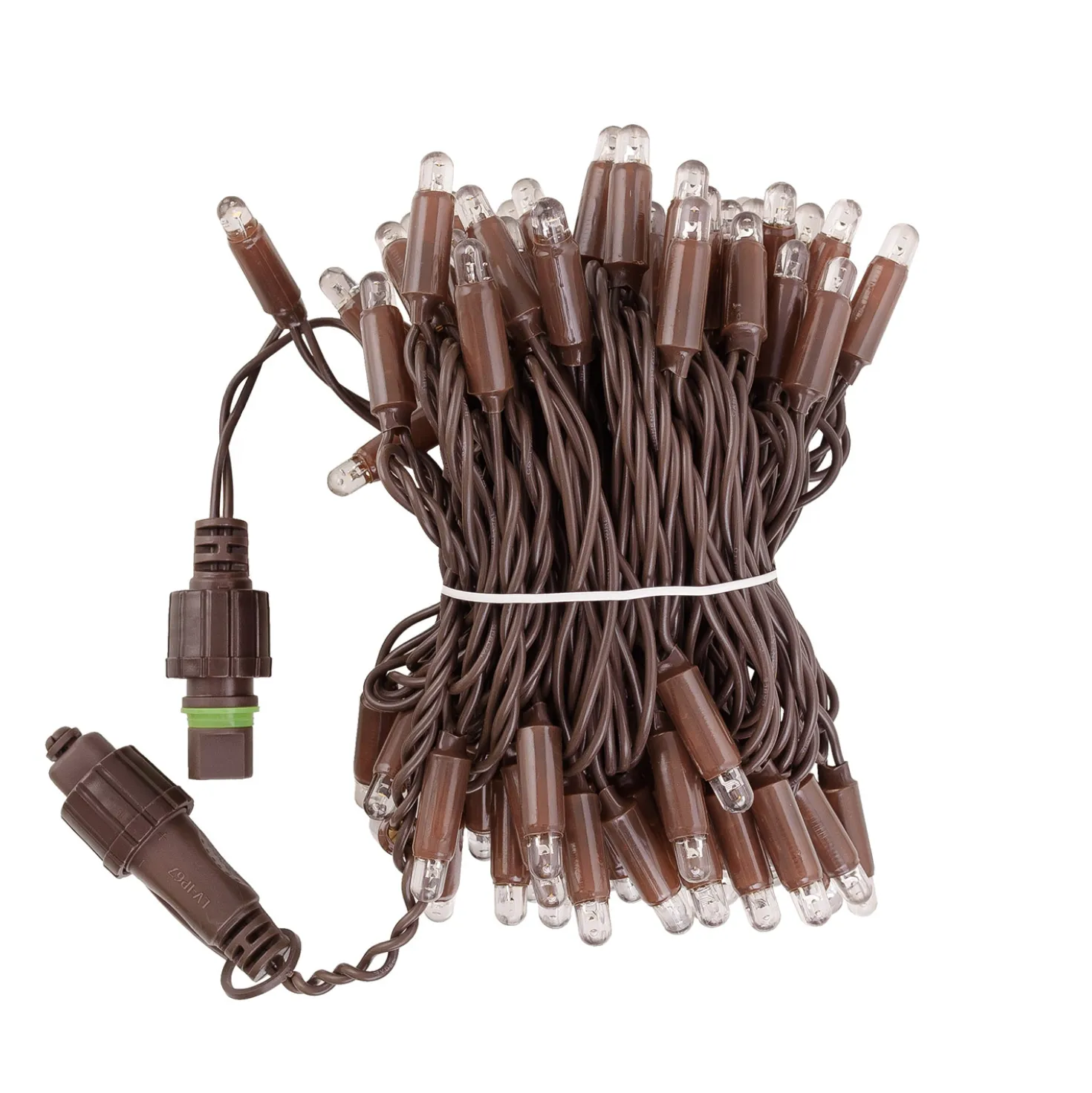 Catena Connect ProLine 36V, 8 m, 80 maxiled bianco caldo, cavo marrone, prolungabile