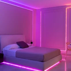 Catena Dots Twinkly Plus RGB e Bianco caldo, 12,5 metri, 250 Pixel Led, cavo trasparente