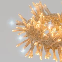 Catena Festone Connect+ 3 m, 300 led bianco caldo e bianco freddo, cavo trasparente, prolungabile