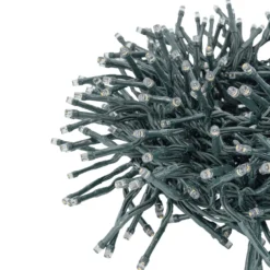 Catena Festone Connect+ 5 m, 500 led bianco caldo, cavo verde, prolungabile
