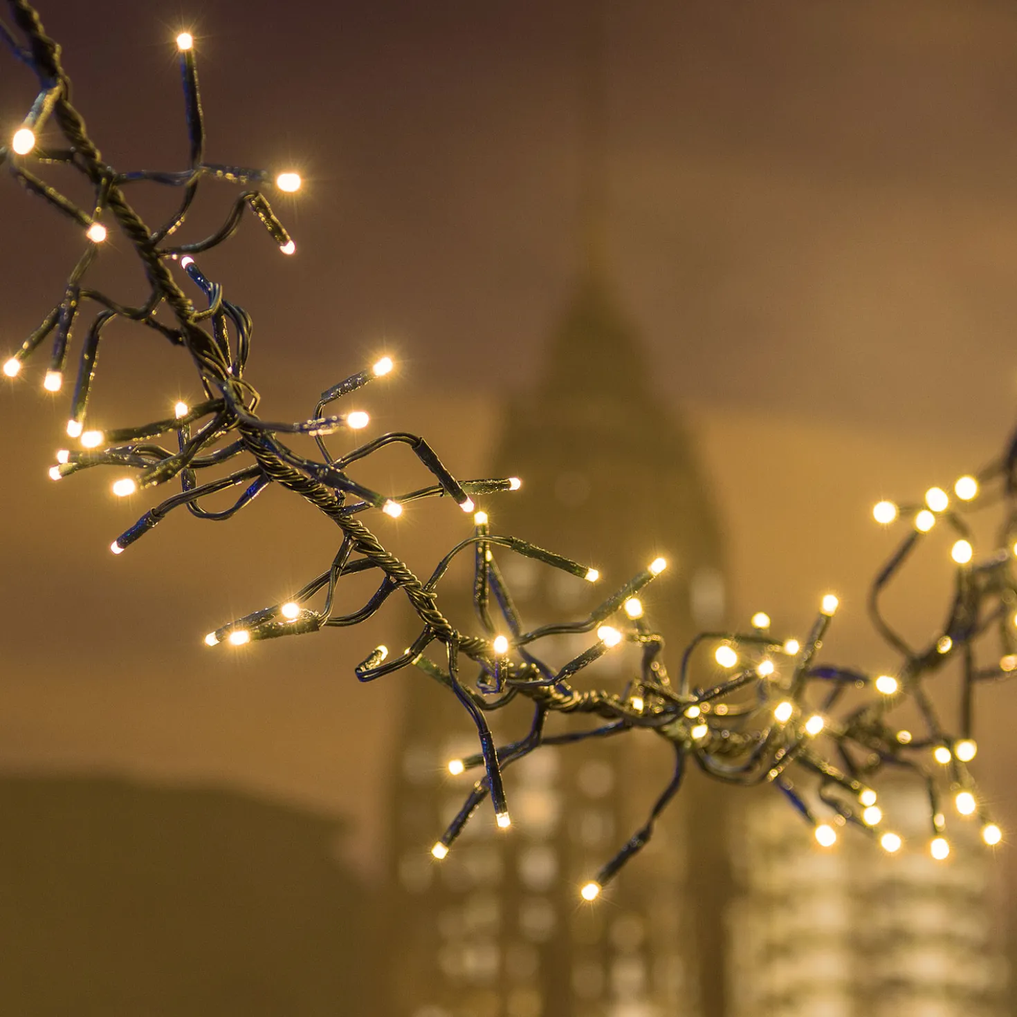 Catena Festone di Luce 11,5 m, 1100 miniled bianco extra caldo