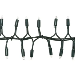 Catena Festone 4 m, 200 maxiled bianco caldo, cavo verde, prolungabile, IP67