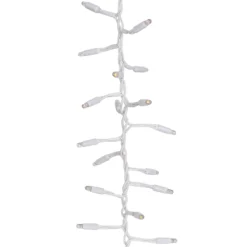 Catena Festone 4 m, 200 maxiled bianco caldo, cavo bianco, prolungabile, IP67