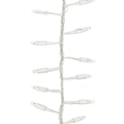 Catena festone 4 m, 192 maxiled bianco caldo, cavo trasparente, prolungabile