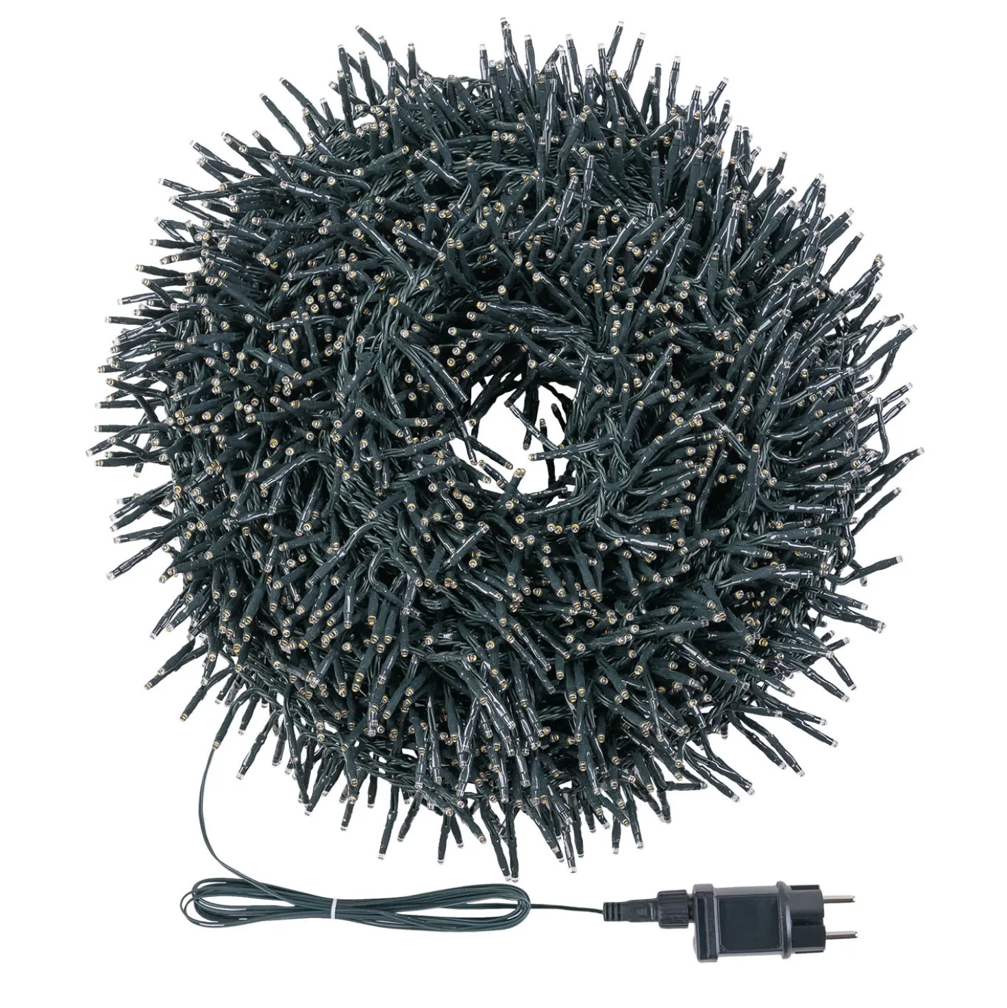 Catena Festone 45 m, 3000 miniled bianco caldo, cavo verde