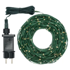 Catena Gocce di Luce da 45 m, 600 Led ultra luminosi bianco extra caldo