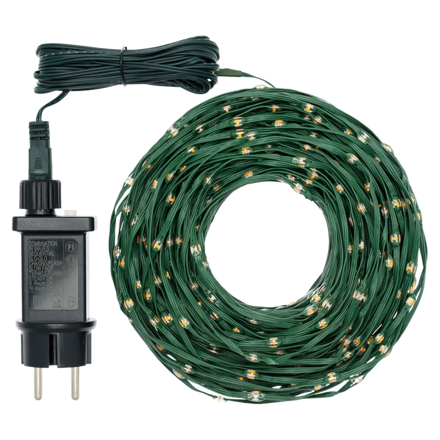 Catena Gocce di Luce da 45 m, 600 Led ultra luminosi bianco extra caldo
