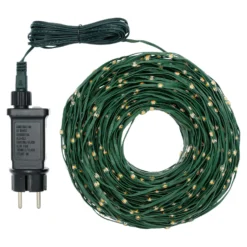 Catena Gocce di Luce da 75 m, 1000 Led ultra luminosi bianco extra caldo