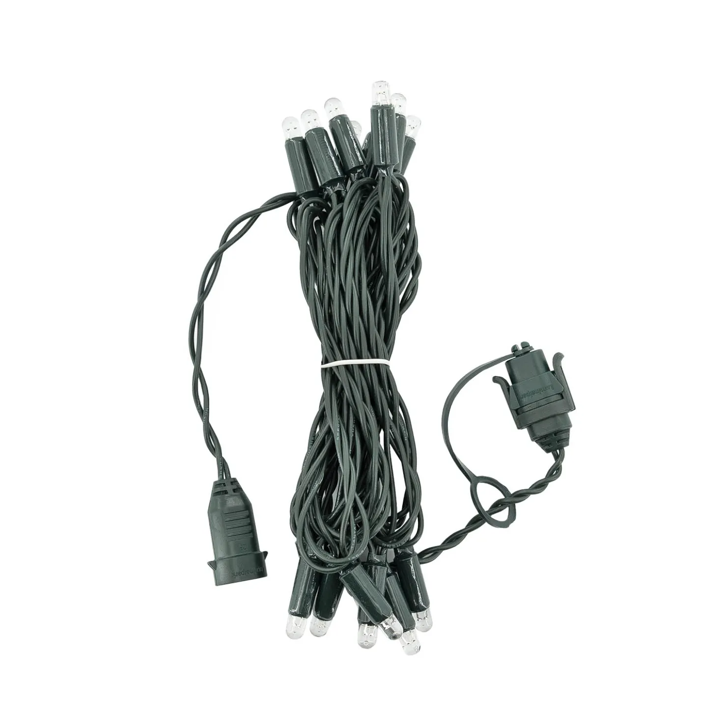 Catena Green Wall Light, 3,15 m, 16 maxiled Dual Color bianco caldo, cavo verde scuro, prolungabile