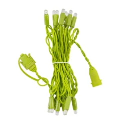 Catena Green Wall Light, 3,15 m, 16 maxiled Dual Color bianco caldo, cavo verde chiaro, prolungabile