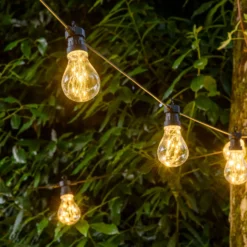 Catena 20 lampadine vintage led bianco caldo, Ø 67 mm