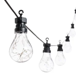 Catena 20 lampadine vintage led bianco caldo, Ø 67 mm
