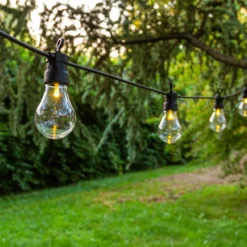 Catena 30 lampadine vintage led bianco caldo, Ø 50 mm