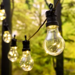 Catena 10 lampadine vintage led bianco caldo, Ø 60 mm
