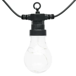 Catena 10 lampadine vintage led bianco caldo, Ø 60 mm
