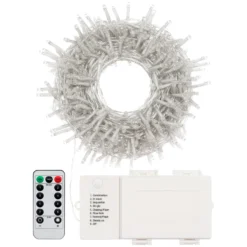 Catena luminosa a batteria, 500 led bianco caldo