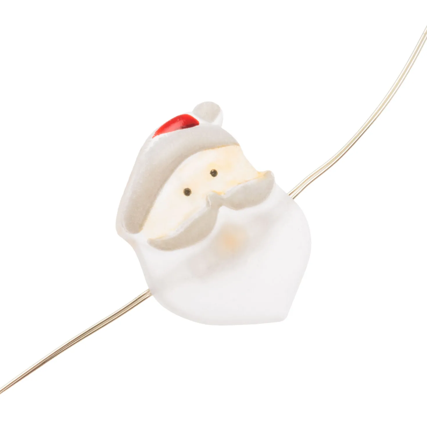 Catena luminosa con 20 decorazioni natalizie a batteria, led bianco caldo