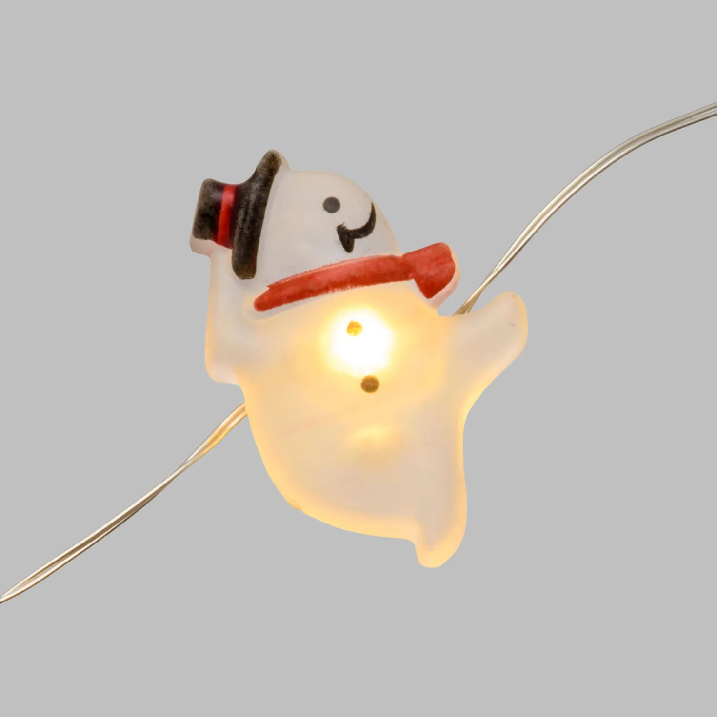 Catena luminosa con 20 decorazioni natalizie a batteria, led bianco caldo