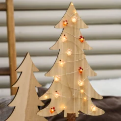Catena luminosa con 40 decorazioni natalizie a batteria, led bianco caldo