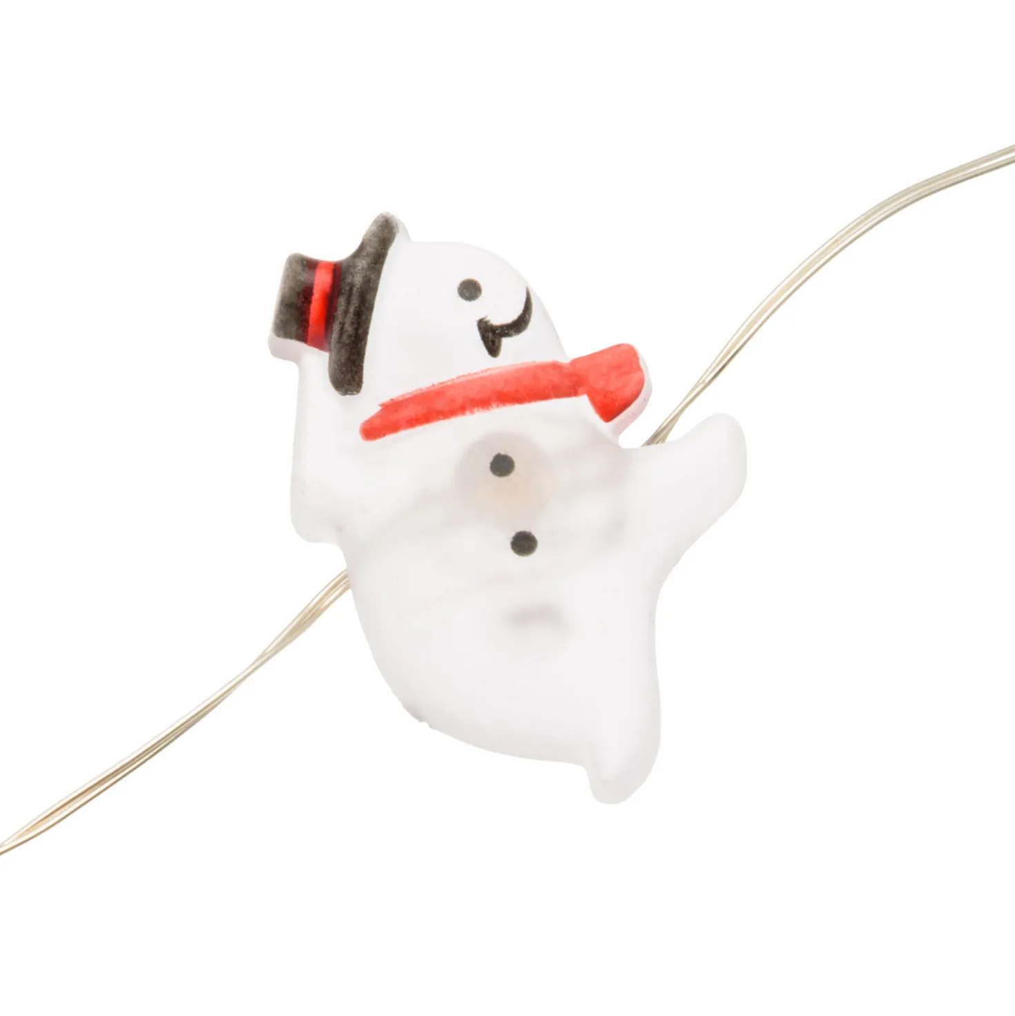Catena luminosa con 40 decorazioni natalizie a batteria, led bianco caldo