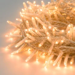 Catena luminosa, 180 miniled bianco extra caldo