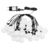 Catena 10 m con cavo illuminato, 25 lampadine bianche, led bianco caldo, cavo nero