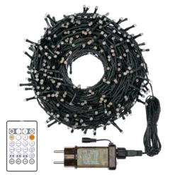 Catena 30 m, 500 Dual LED bianco caldo e bianco extra caldo