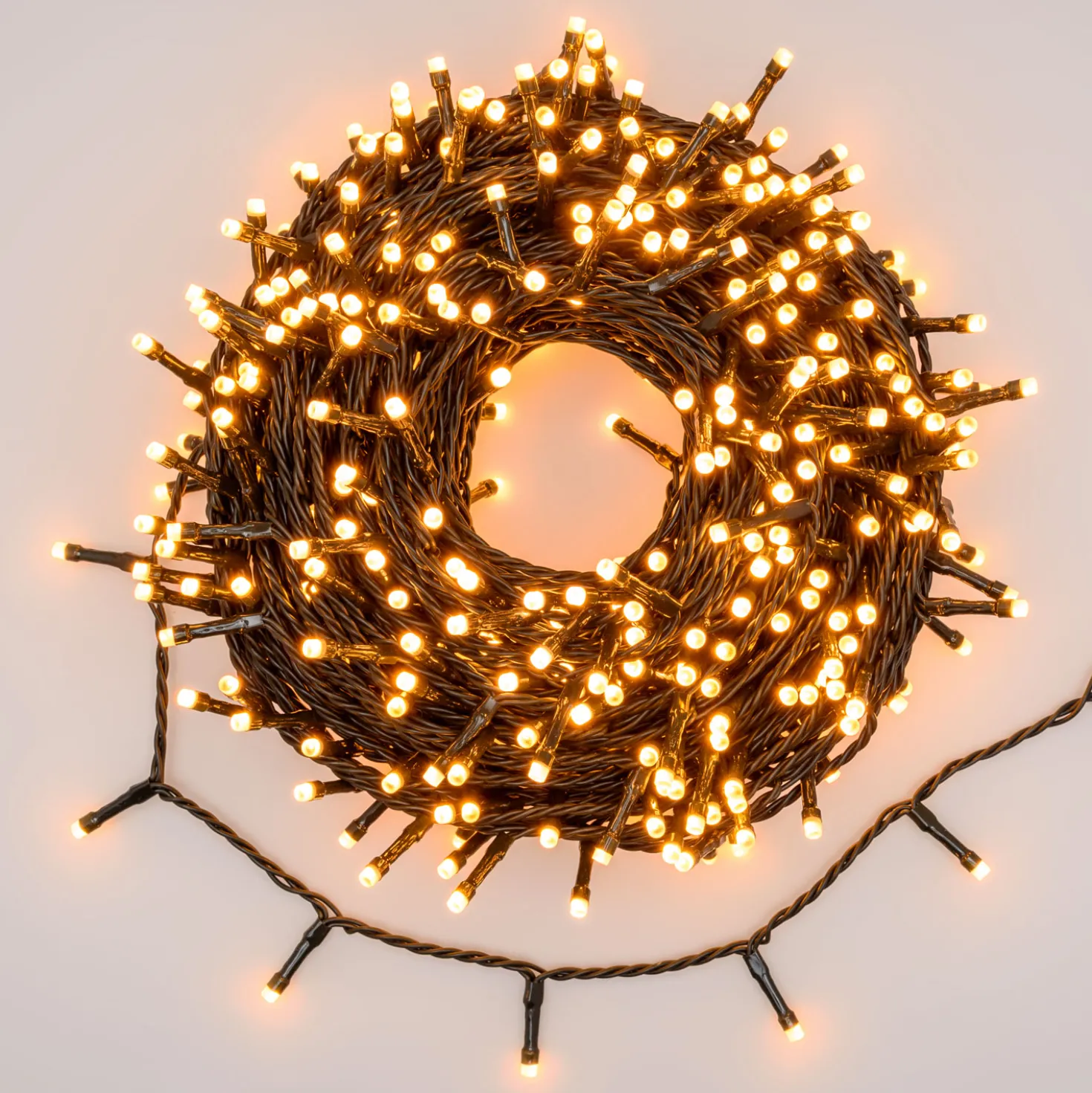 Catena 30 m, 500 Dual LED bianco caldo e bianco extra caldo