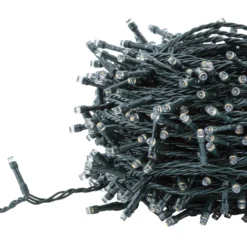 Catena 20 m, 400 flashled bianco caldo, cavo nero