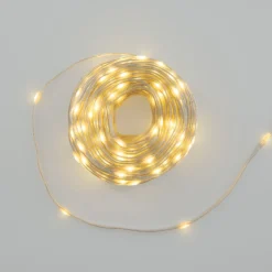 Catena 20 m, 200 Gocce di Luce Dual Color, led bianco caldo e multicolor, cavo trasparente