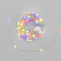 Catena 20 m, 200 Gocce di Luce Dual Color, led bianco caldo e multicolor, cavo trasparente