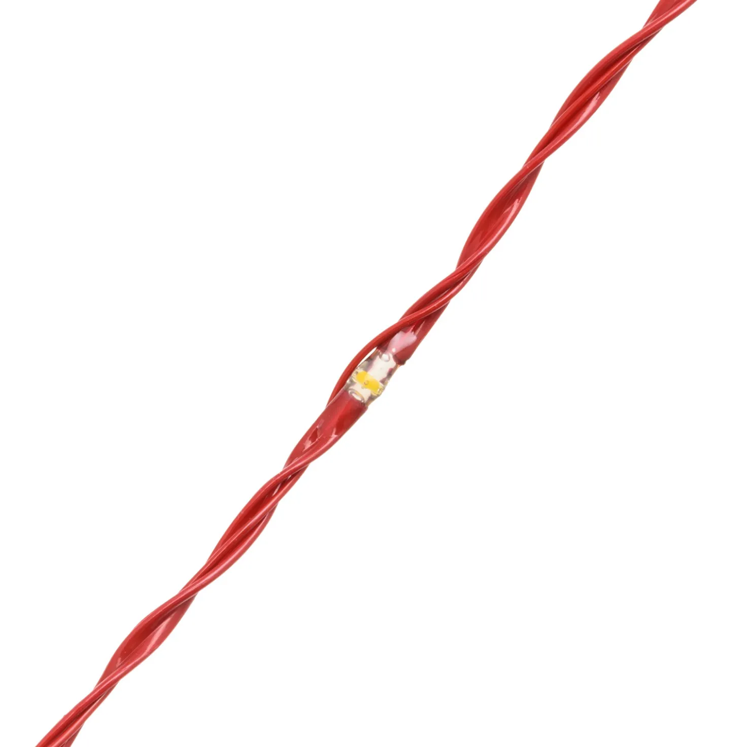 Catena MicroLED di 25 m, 500 microled bianco extra caldo, cavo rosso