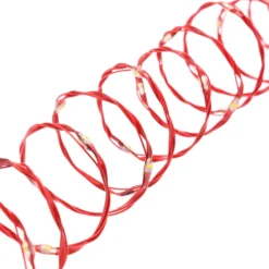 Catena MicroLED di 25 m, 500 microled bianco extra caldo, cavo rosso