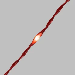 Catena MicroLED di 25 m, 500 microled bianco extra caldo, cavo rosso