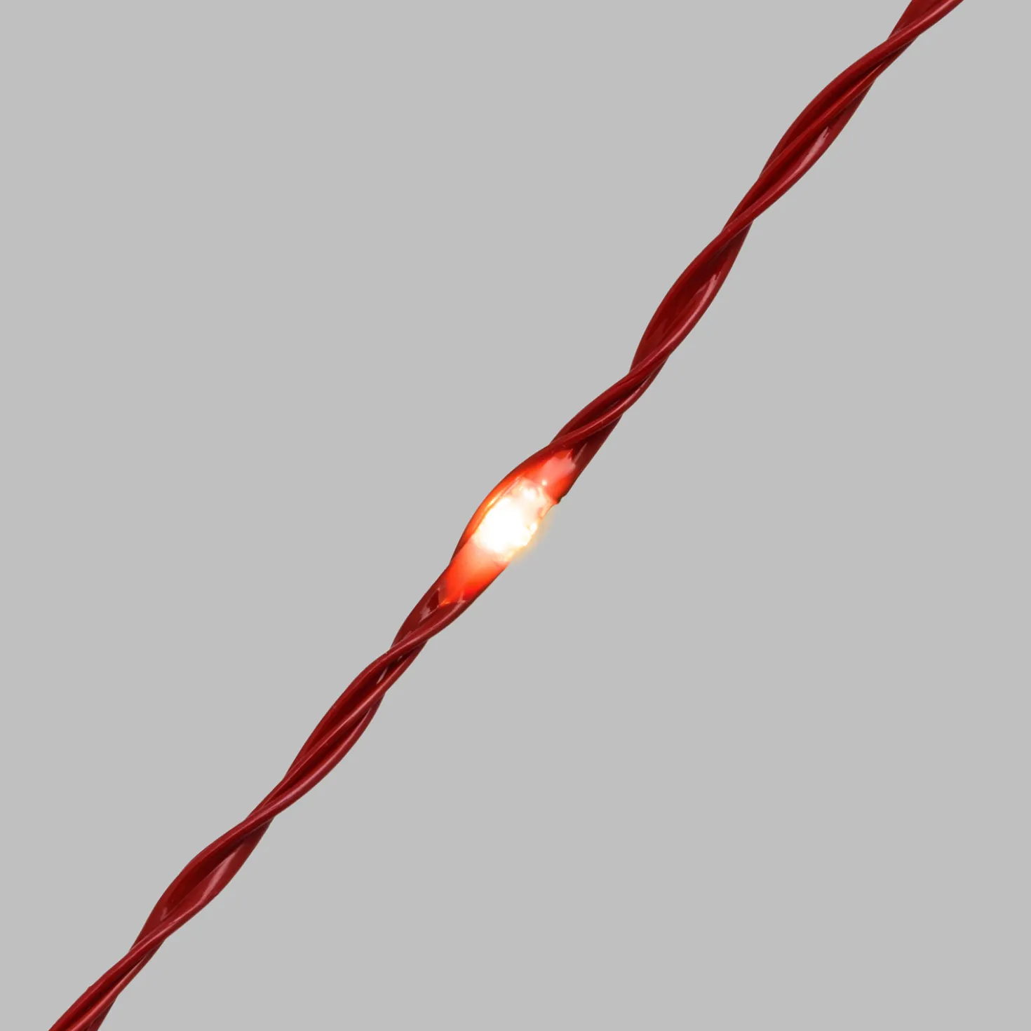 Catena MicroLED di 25 m, 500 microled bianco extra caldo, cavo rosso