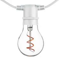 Catena 5 m, 10 lampadine goccia Ø 60 mm, led rosa a spirale, prolungabile