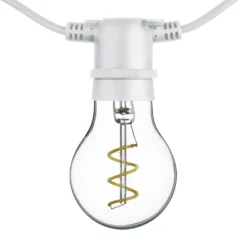 Catena 5 m, 10 lampadine goccia Ø 60 mm, led bianco freddo a spirale, prolungabile