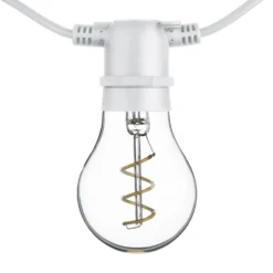 Catena 5 m, 10 lampadine goccia Ø 60 mm, led blu a spirale, prolungabile