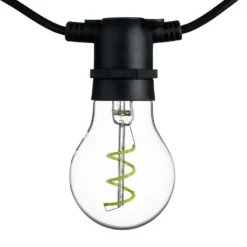 Catena 5 m, 10 lampadine goccia Ø 60 mm, led verde a spirale, prolungabile