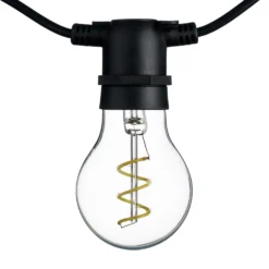 Catena 5 m, 10 lampadine goccia Ø 60 mm, led multicolor a spirale, prolungabile