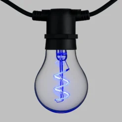 Catena 5 m, 10 lampadine goccia Ø 60 mm, led multicolor a spirale, prolungabile