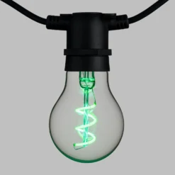 Catena 5 m, 10 lampadine goccia Ø 60 mm, led multicolor a spirale, prolungabile