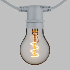Catena 5 m, 10 lampadine goccia Ø 60 mm, led bianco caldo a spirale, prolungabile