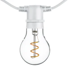 Catena 5 m, 10 lampadine goccia Ø 60 mm, led bianco caldo a spirale, prolungabile