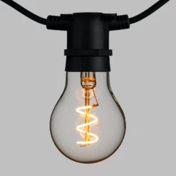 Catena 5 m, 10 lampadine goccia Ø 60 mm, led bianco caldo a spirale, prolungabile